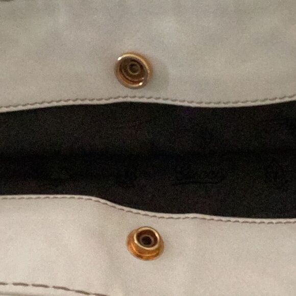 GUCCI OFF WHITE LEATHER LARGE TOTE SHOULDER BAG GOLD HEARTS GROMMET EMBELLISHED - Picture 13 of 13